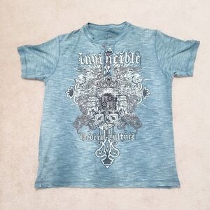 MODERN CULTURE Y2k Men's Casual Shirt 100% Cotton Size Medium Buttons At Neck